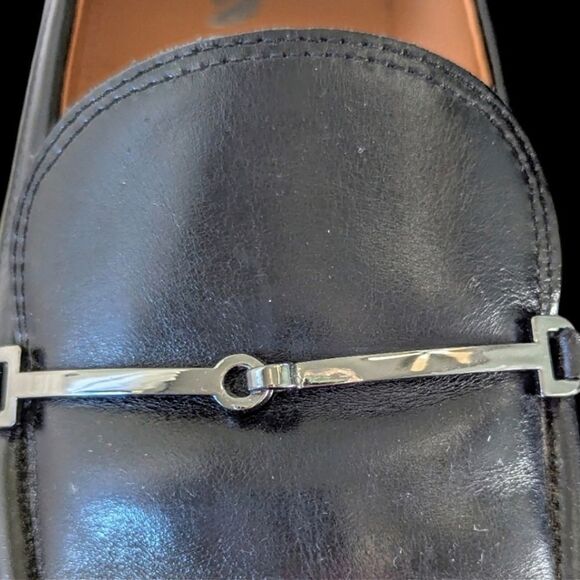 SARTO Black Leather Horsebit Accent Cushioned Loafers size 40 10M - Picture 10 of 12